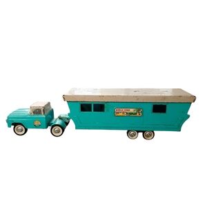 Nylint Ford Vintage Pressed Steel 1960 Truck With Mobile Home Trailer